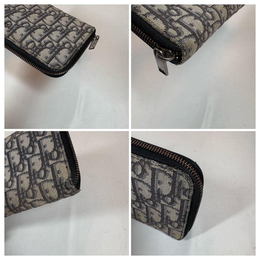 DIOR ディオール　長財布　トロッター　 オブリーク　キャンバス　ラウンド