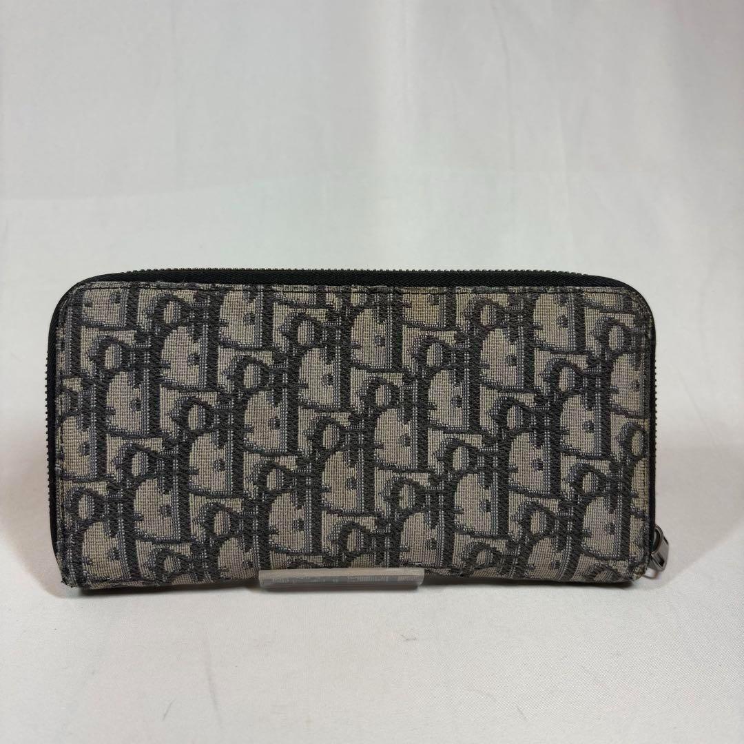DIOR ディオール　長財布　トロッター　 オブリーク　キャンバス　ラウンド