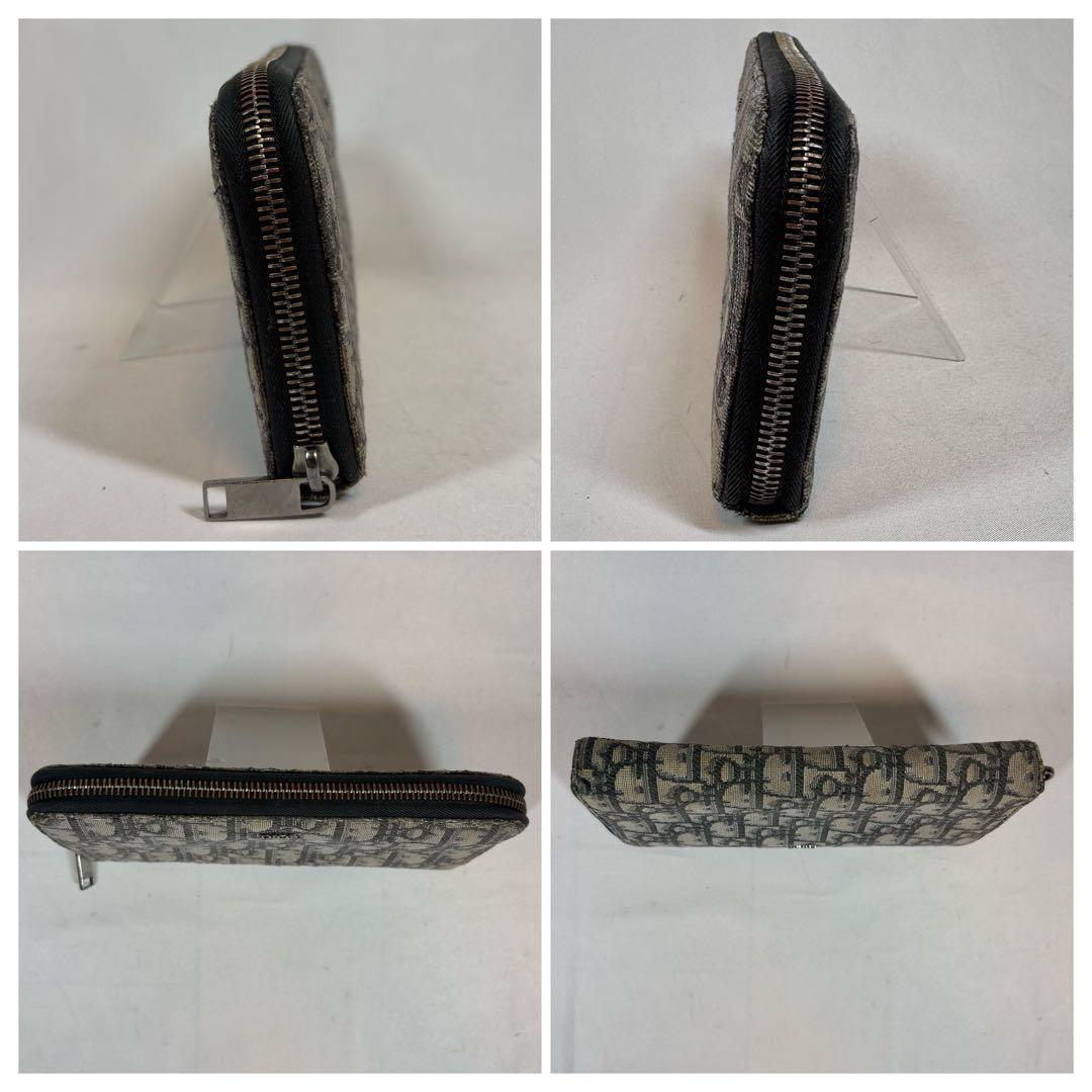 DIOR ディオール　長財布　トロッター　 オブリーク　キャンバス　ラウンド