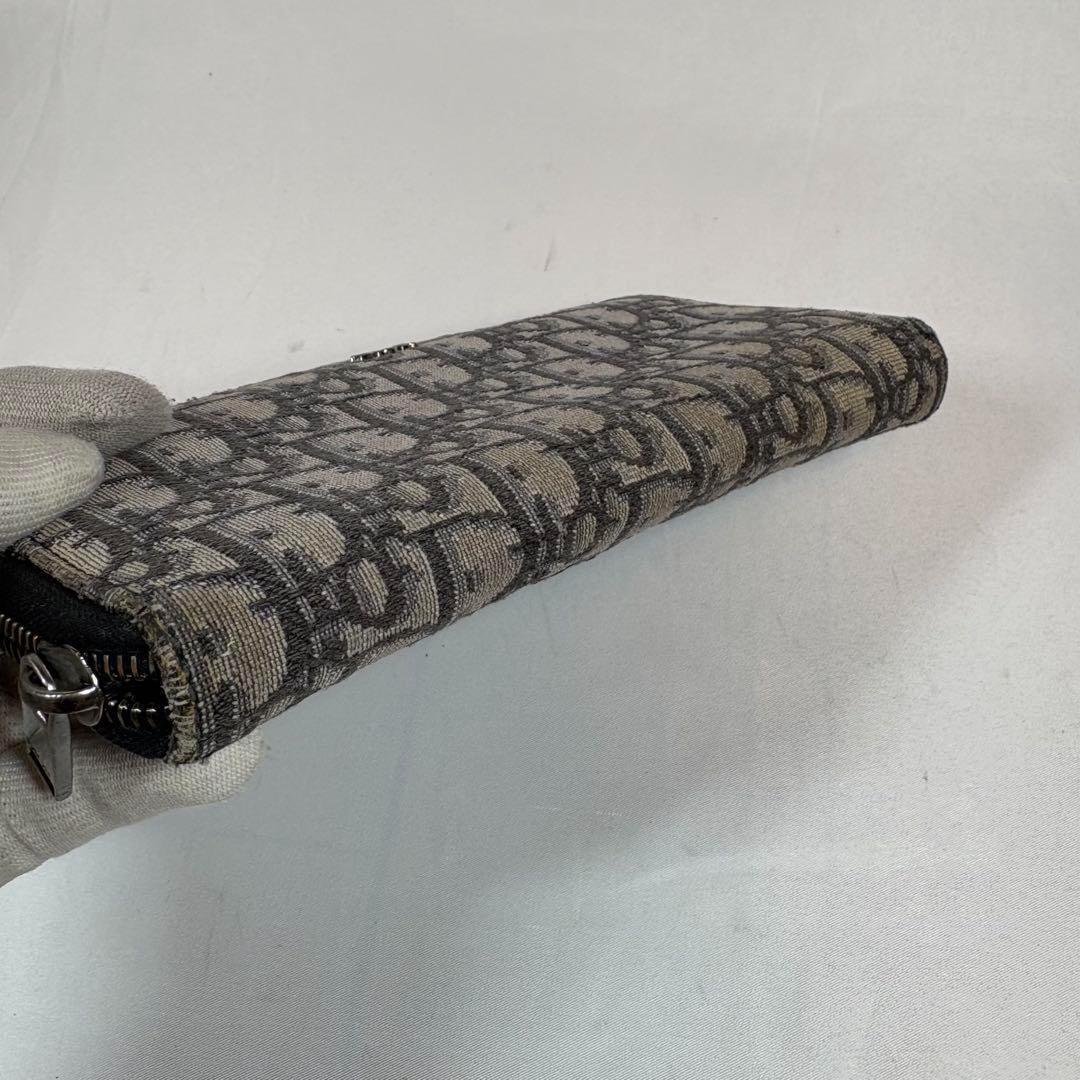 DIOR ディオール　長財布　トロッター　 オブリーク　キャンバス　ラウンド