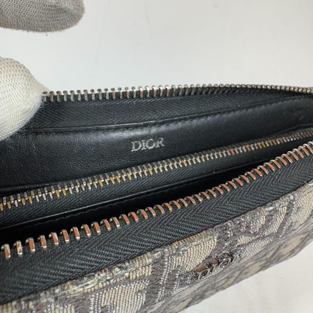 DIOR ディオール　長財布　トロッター　 オブリーク　キャンバス　ラウンド
