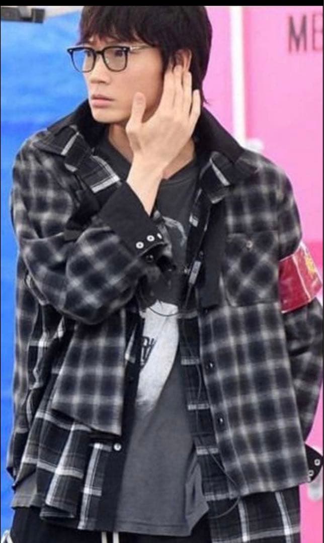 sacai 20ss ドッキング レイヤード チェック ネルシャツ 綾野剛