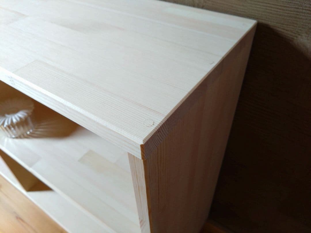 【送料無料】天然木　赤松集成材　足付きスタッキングシェルフ　子供本棚飾り棚収納棚