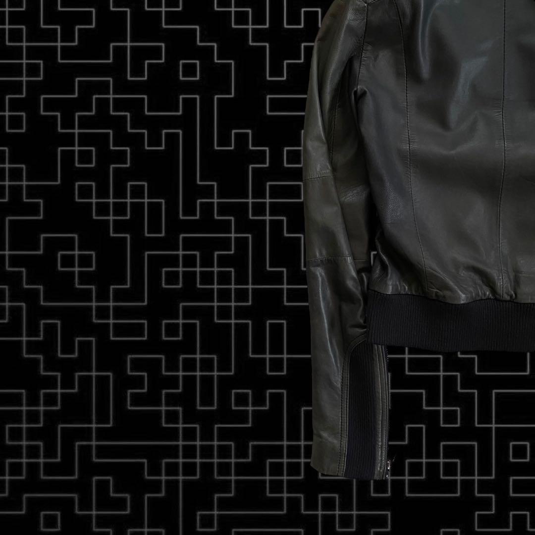 ジャケット・アウター 00s archive fur leather hoodie y2k punk