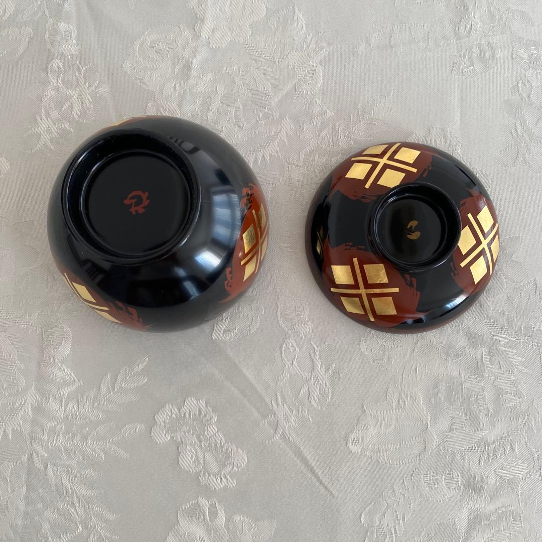 【新品未使用】 秀衡塗 お椀 蓋付き 5客セット