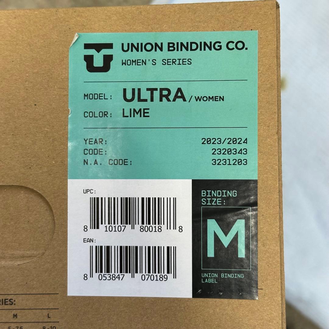 新品未使用　UNION ULTRA WOMENユニオン　ビンディング M
