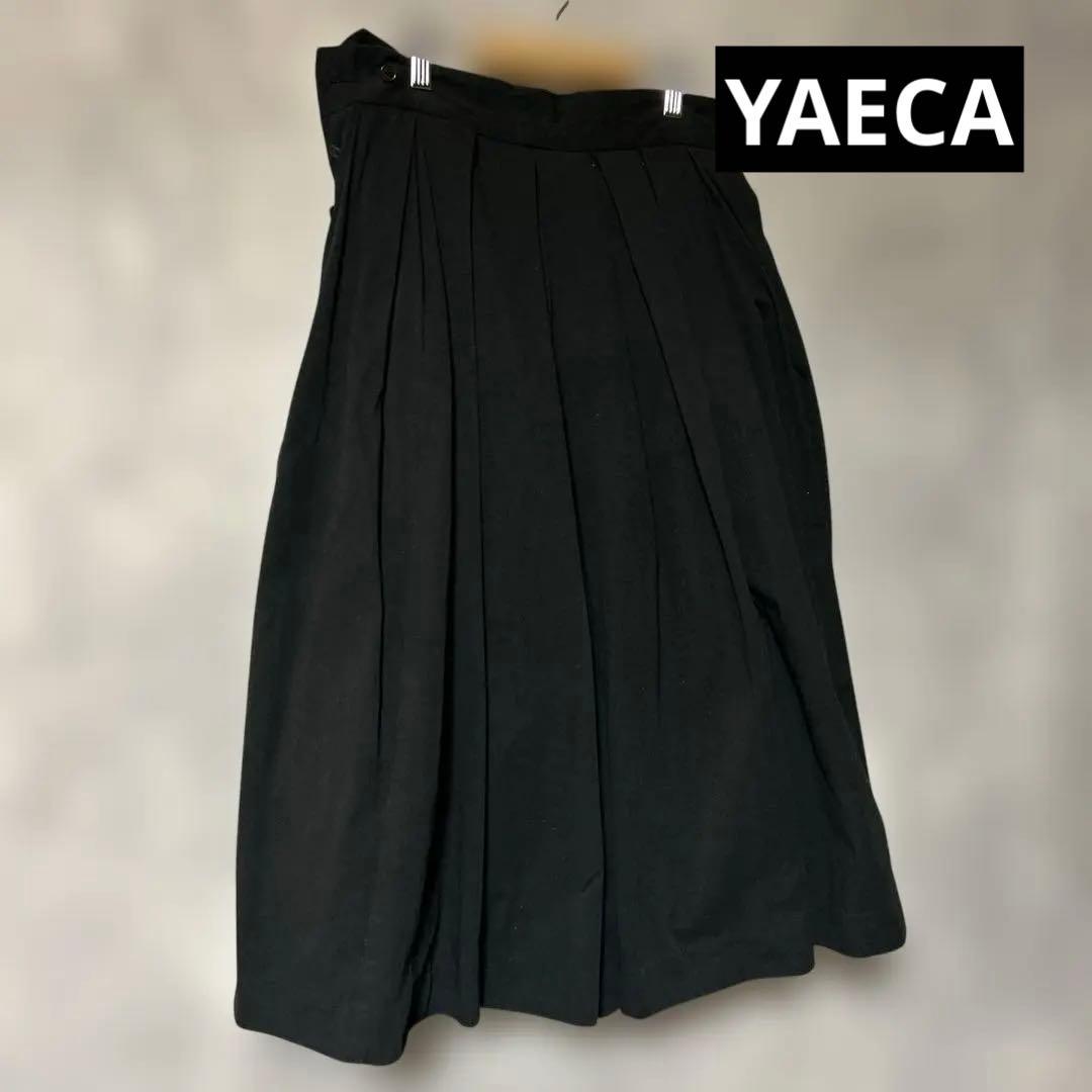 ヤエカ ビッグタックキュロット 黒 S