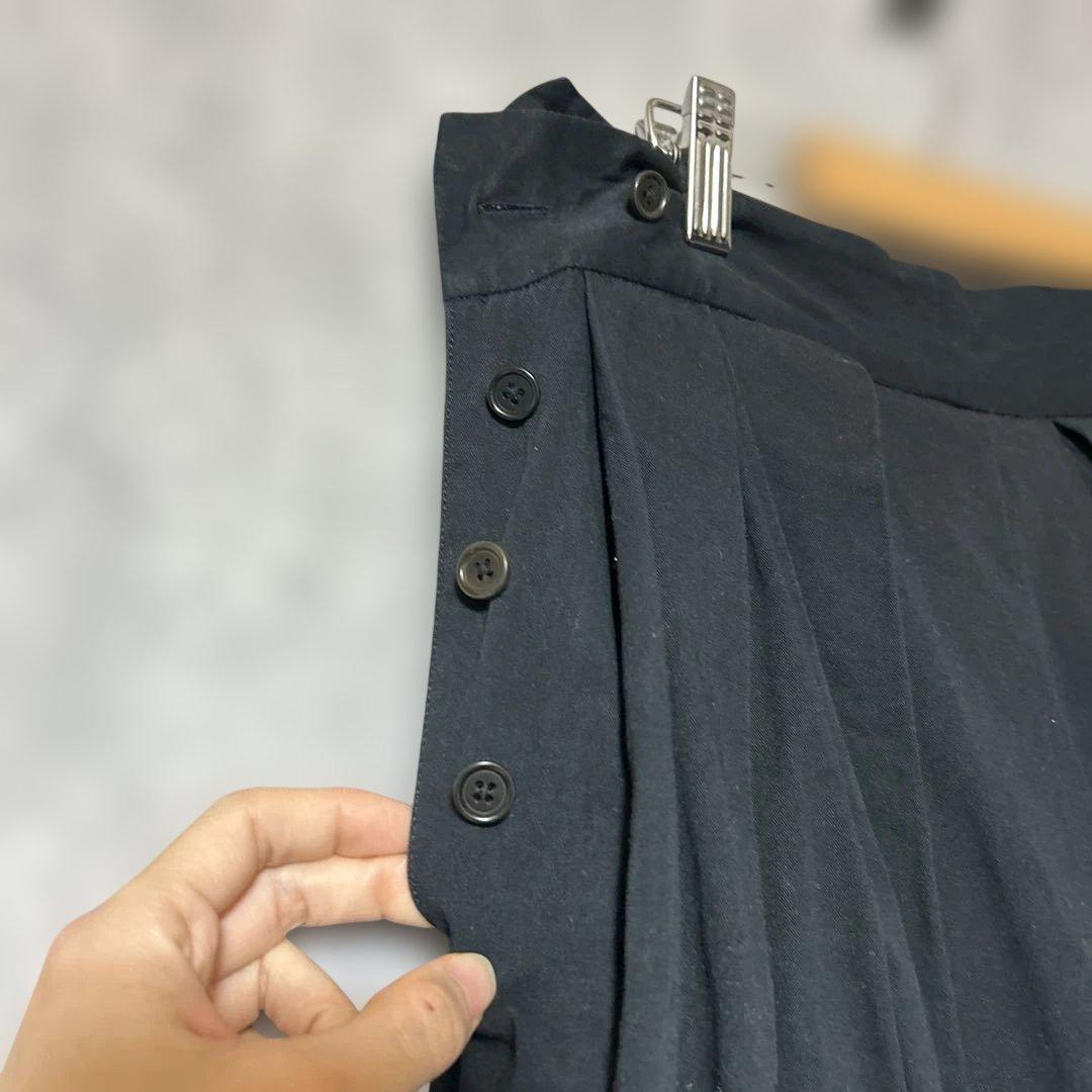 ヤエカ ビッグタックキュロット 黒 S