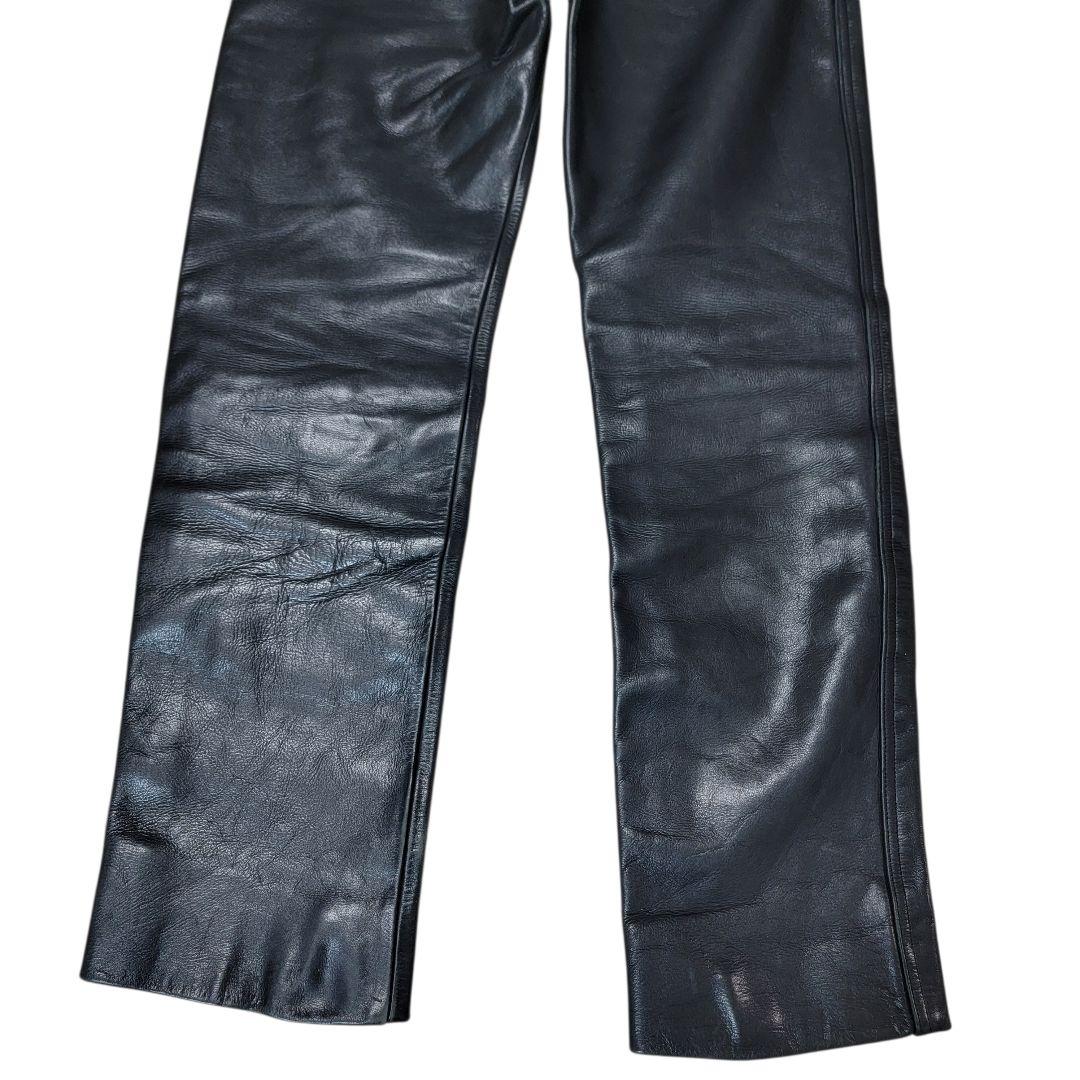 HDC製 上質牛革 ハーレーダビッドソン 32 レザーパンツ 黒