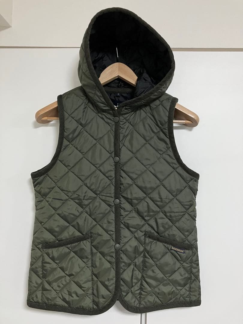 LAVENHAM｜ラベンハムのキルティングベスト　送料無料　カーキ
