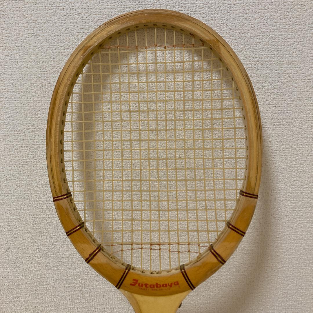 Futabaya 木製テニスラケット 2本＋木製プレス ヴィンテージ グリップ4