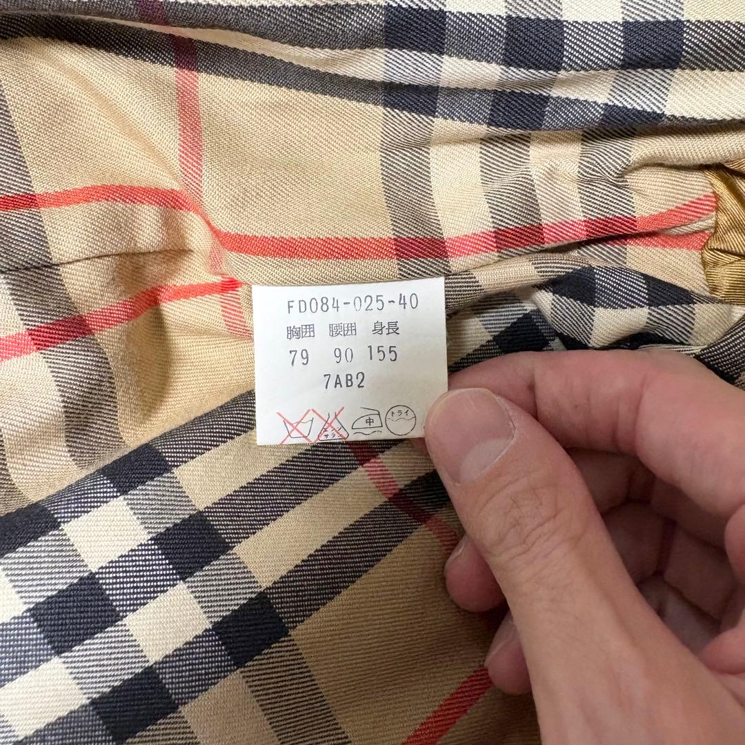 Burberry バーバリー　トレンチコート　チェック　ベルト完備　ベージュ　S