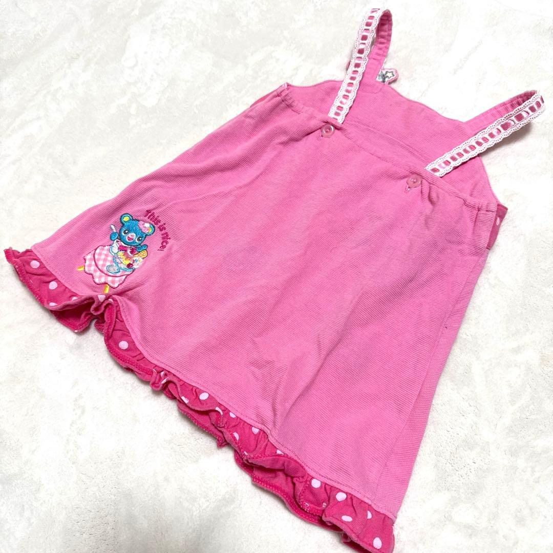 [平成レトロ.未使用]メゾピアノ ミミポポ キャミソール ワンピース 90cm