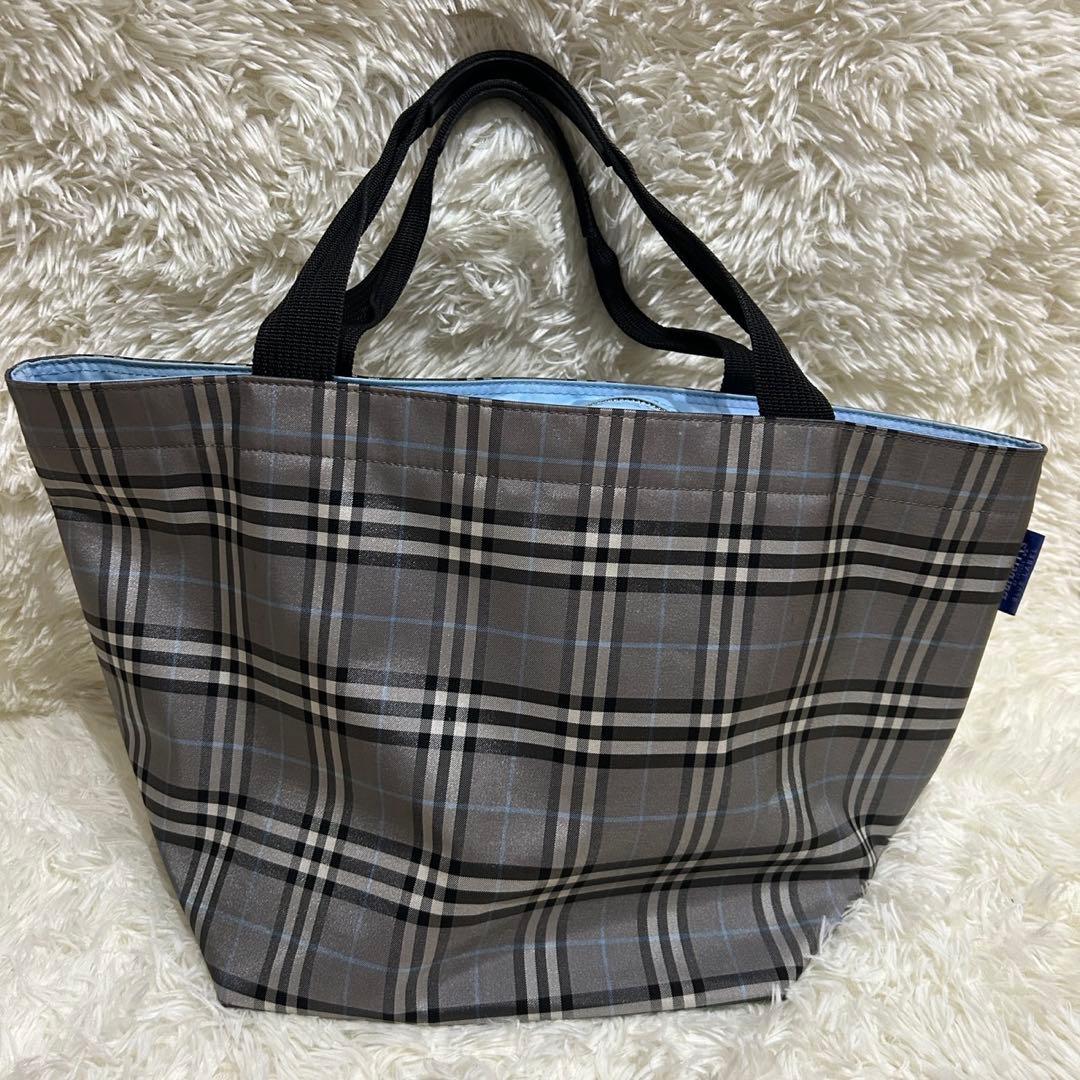 Burberry バーバリー グレー チェック柄 トートバッグ