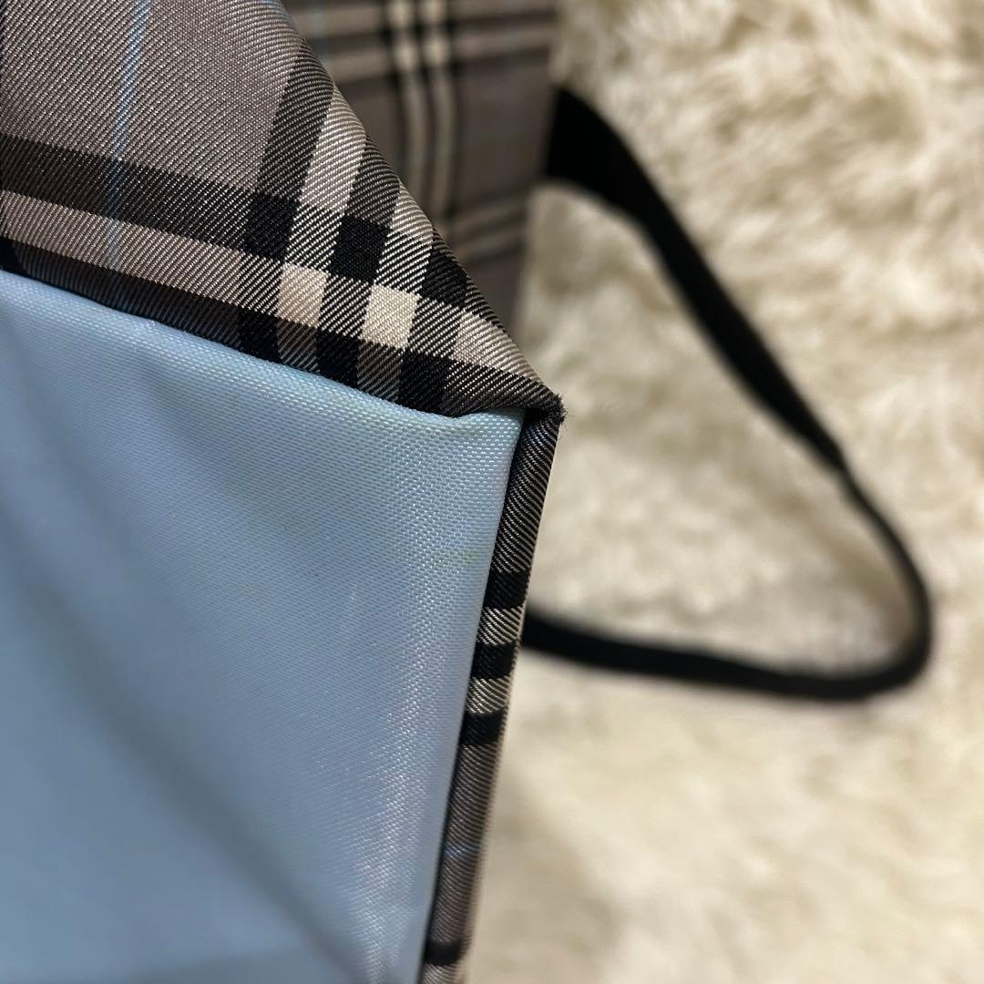 Burberry バーバリー グレー チェック柄 トートバッグ