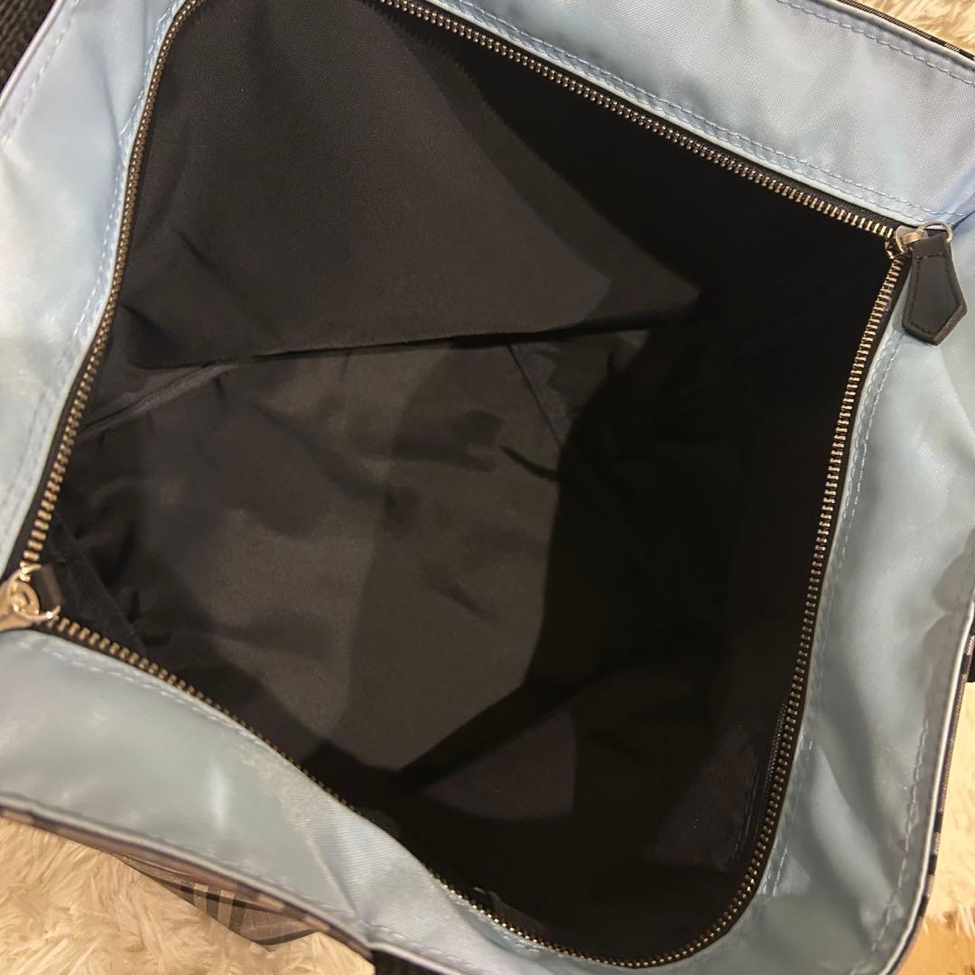 Burberry バーバリー グレー チェック柄 トートバッグ