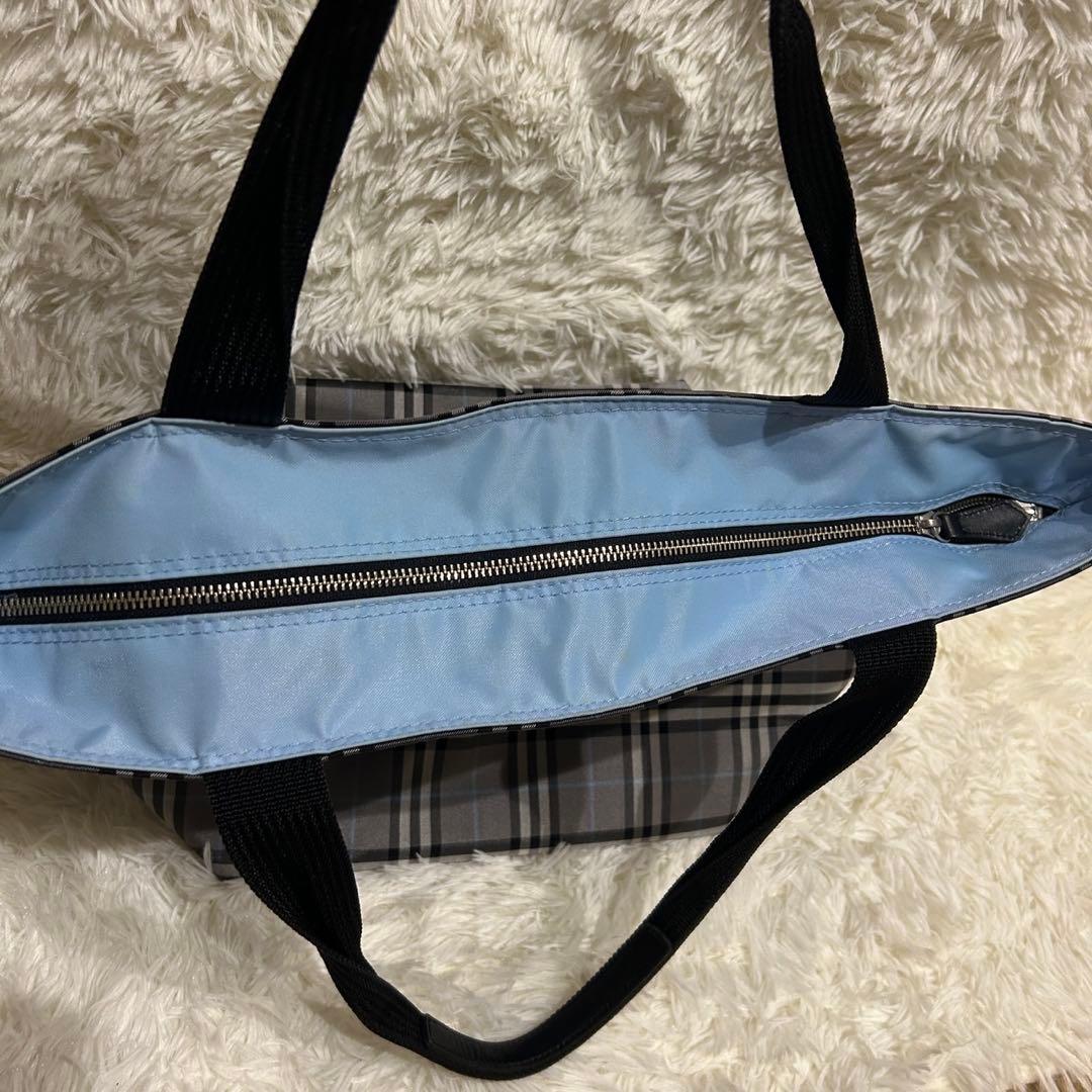 Burberry バーバリー グレー チェック柄 トートバッグ