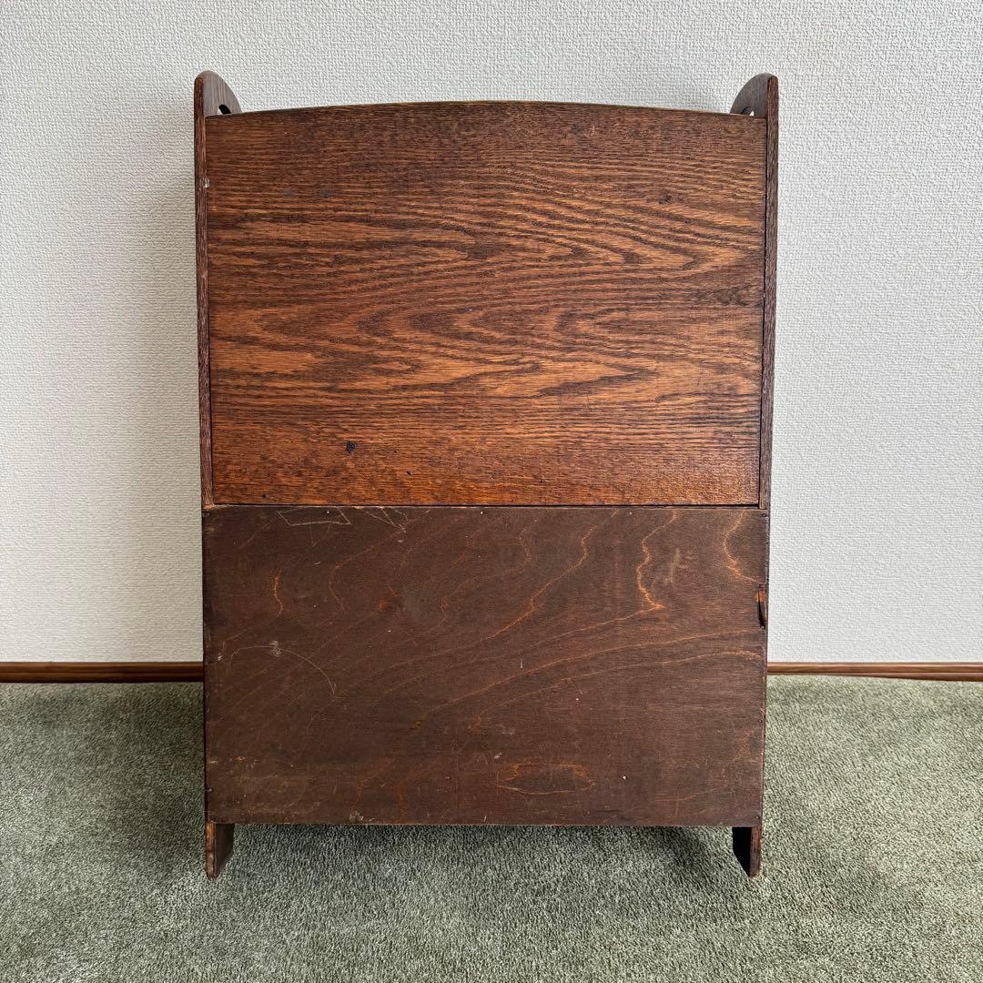 英国　アンティーク　木製　マガジンラック　本棚　収納　シェルフ　イギリス