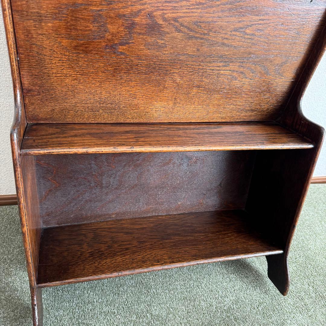 英国　アンティーク　木製　マガジンラック　本棚　収納　シェルフ　イギリス