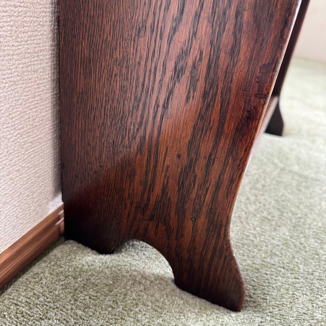 英国　アンティーク　木製　マガジンラック　本棚　収納　シェルフ　イギリス