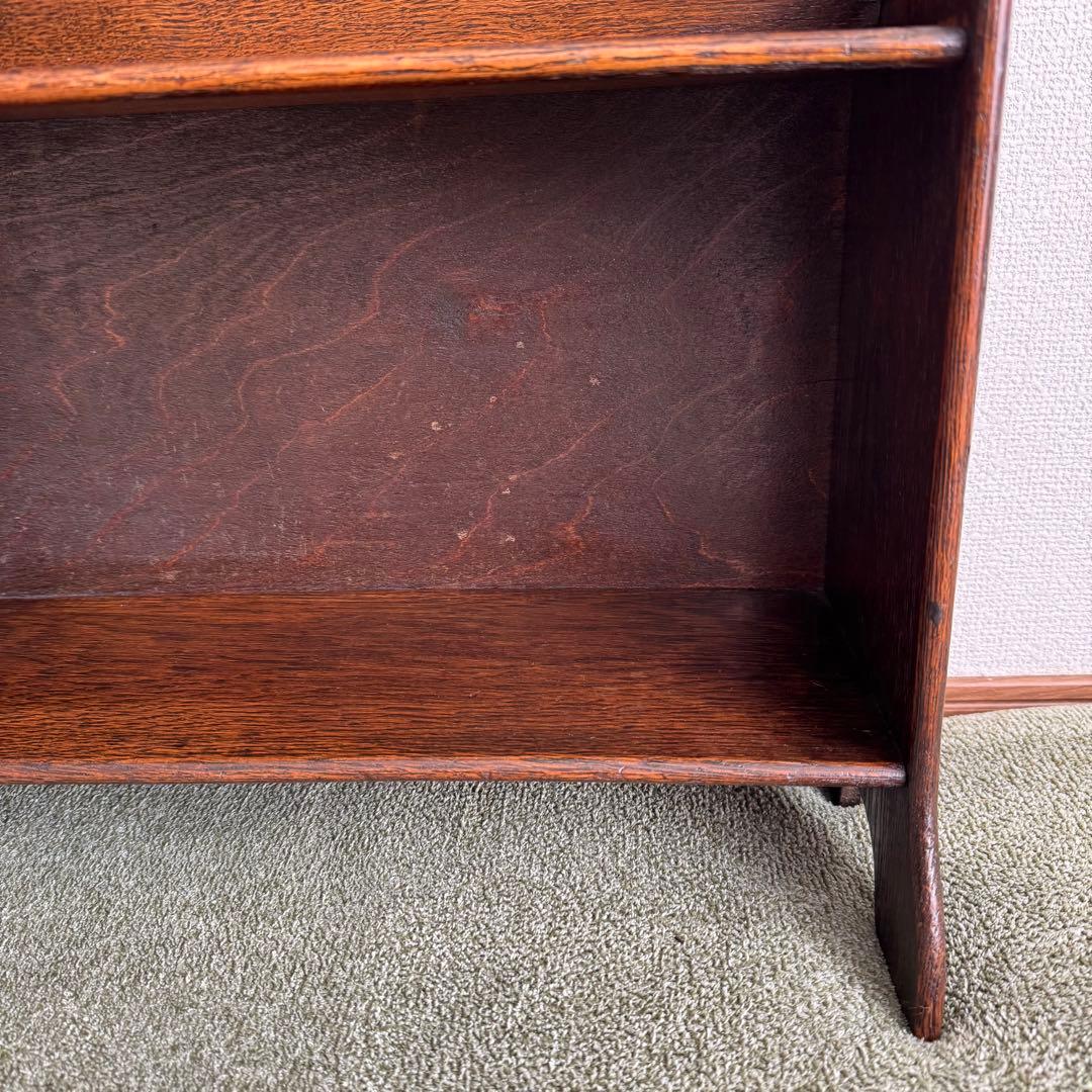 英国　アンティーク　木製　マガジンラック　本棚　収納　シェルフ　イギリス