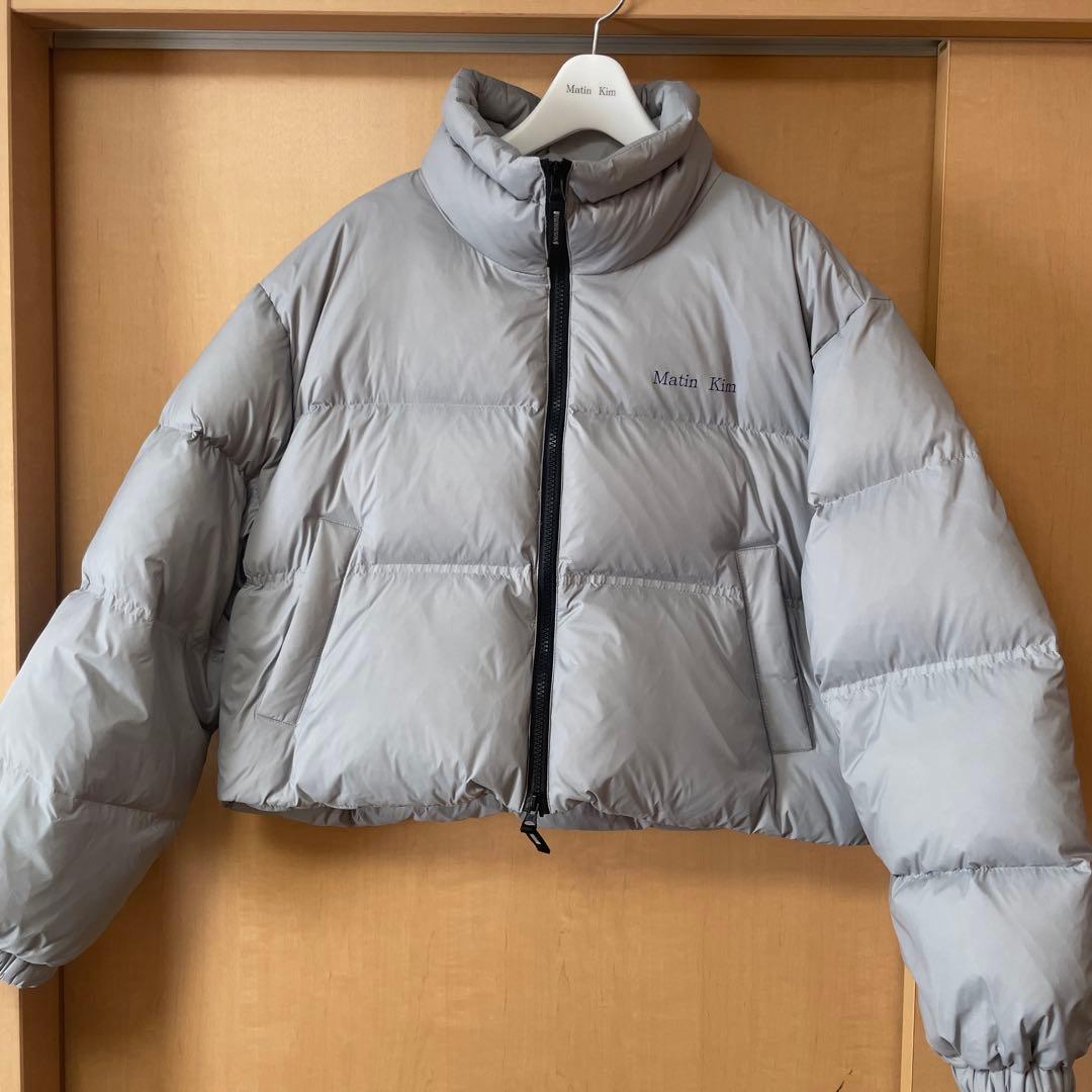 Matin Kim マーティンキム ショート丈 ダウンジャケット グレー