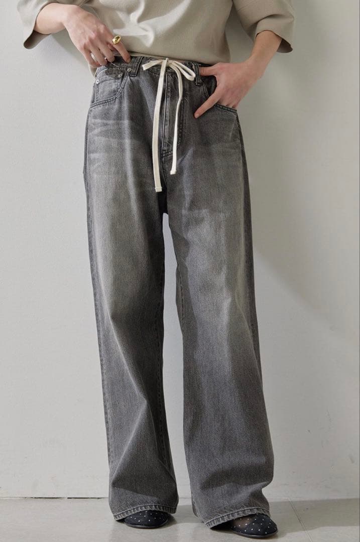 Whim Gazette ウィム ガゼット ドロスト デニム パンツ グレー L