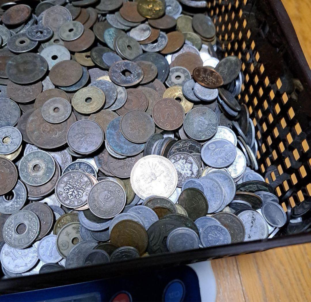 日本の旧貨幣 古銭　約5キロ まとめ売り