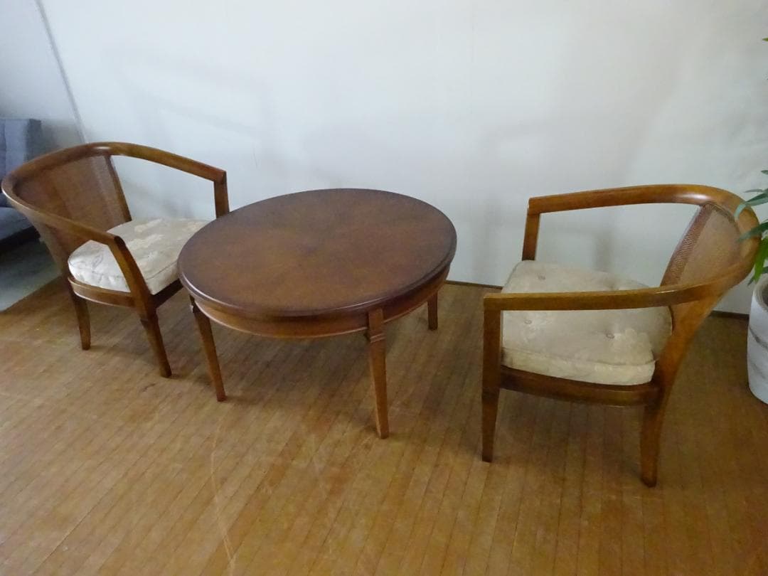 MARUNI/マルニ木工　地中海シリーズ　テーブル・アームチェア　3点セット