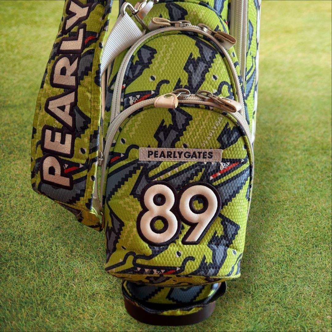 美品　パーリーゲイツ　キャディバッグ　ショルダー式　スタンド式　軽量　ワニ柄