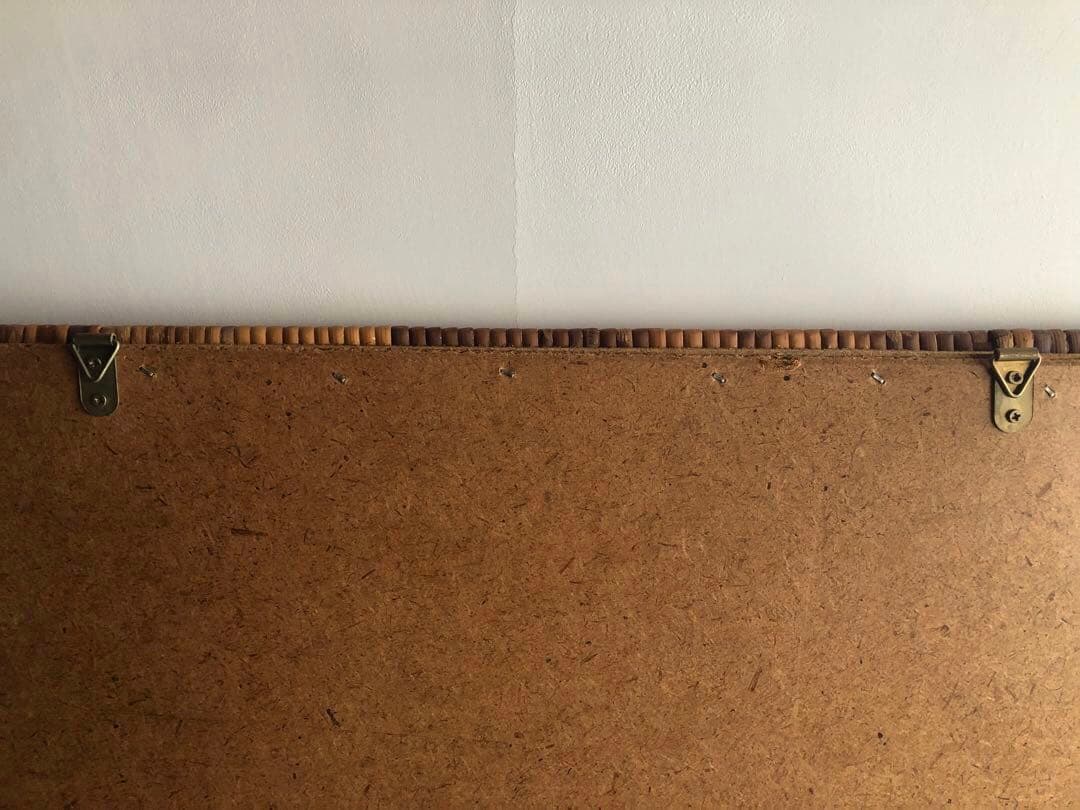 イタリア ヴィンテージ 籐編み ミラー 壁掛け鏡 ウォールミラー 北欧 古民家