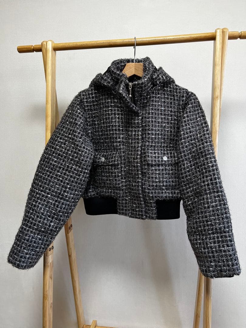 ジャケット・アウター 4way shiny tweed padded down jacket