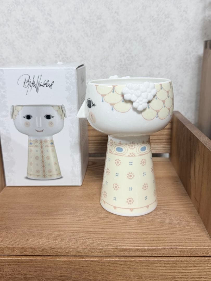 ビヨン・ヴィンブラッド　花瓶　約14.2cm 箱付き
