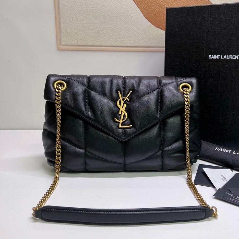 極美品！YSLブラック2WAYショルダーバッグレザー