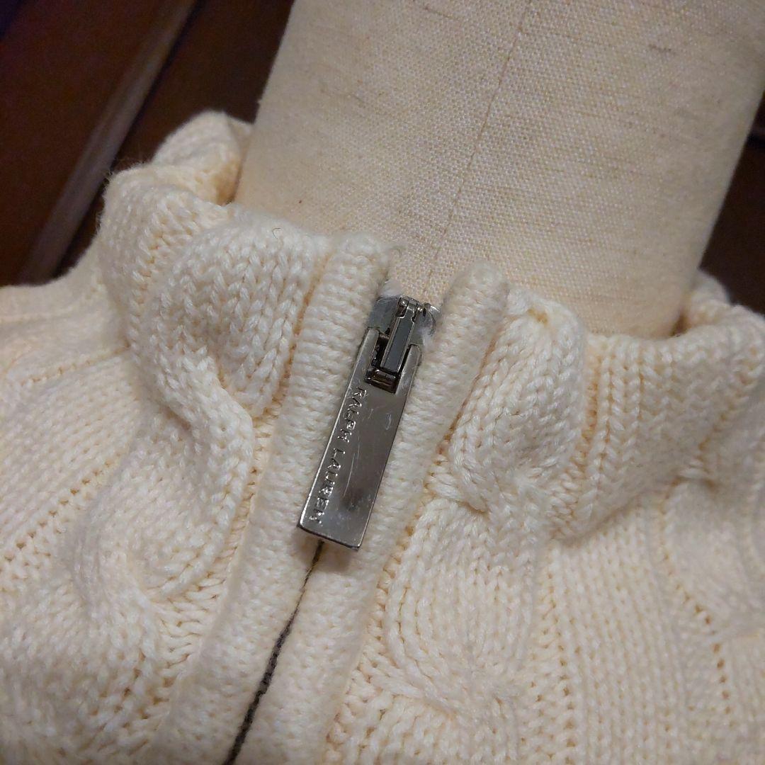 専用・ラルフローレン・ ニット セーター ・フルジップ・ポニー・M