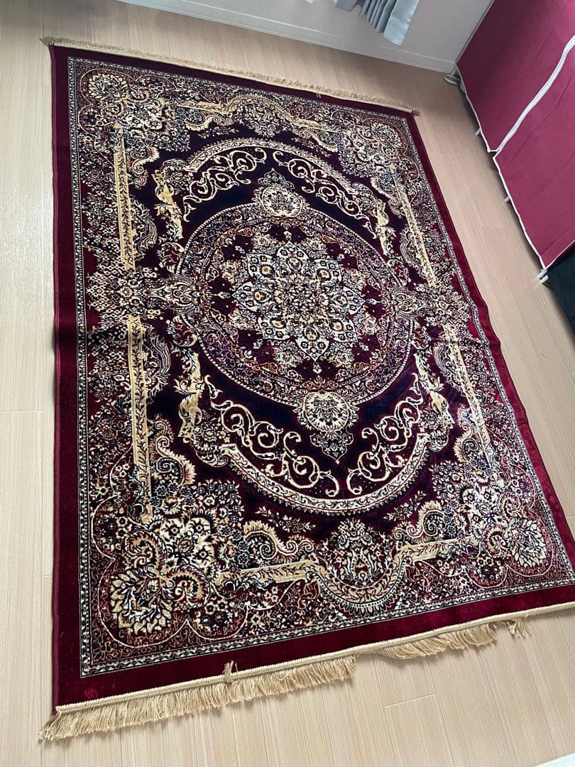 ペルシャ風バーガンディラグ　220×150cm