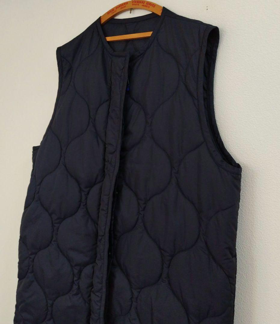 【専用】ヘリンドットサイ キルティング ロング ベスト 紺