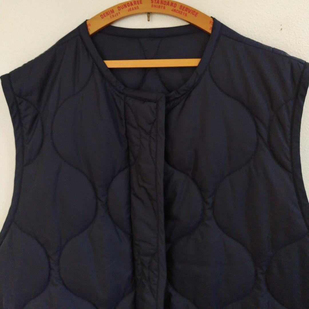 【専用】ヘリンドットサイ キルティング ロング ベスト 紺