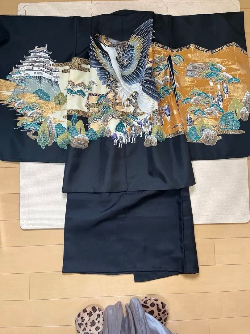 七五三　5歳　羽織2種　U-SUKeKIDSブランド フルセット　雪駄2個