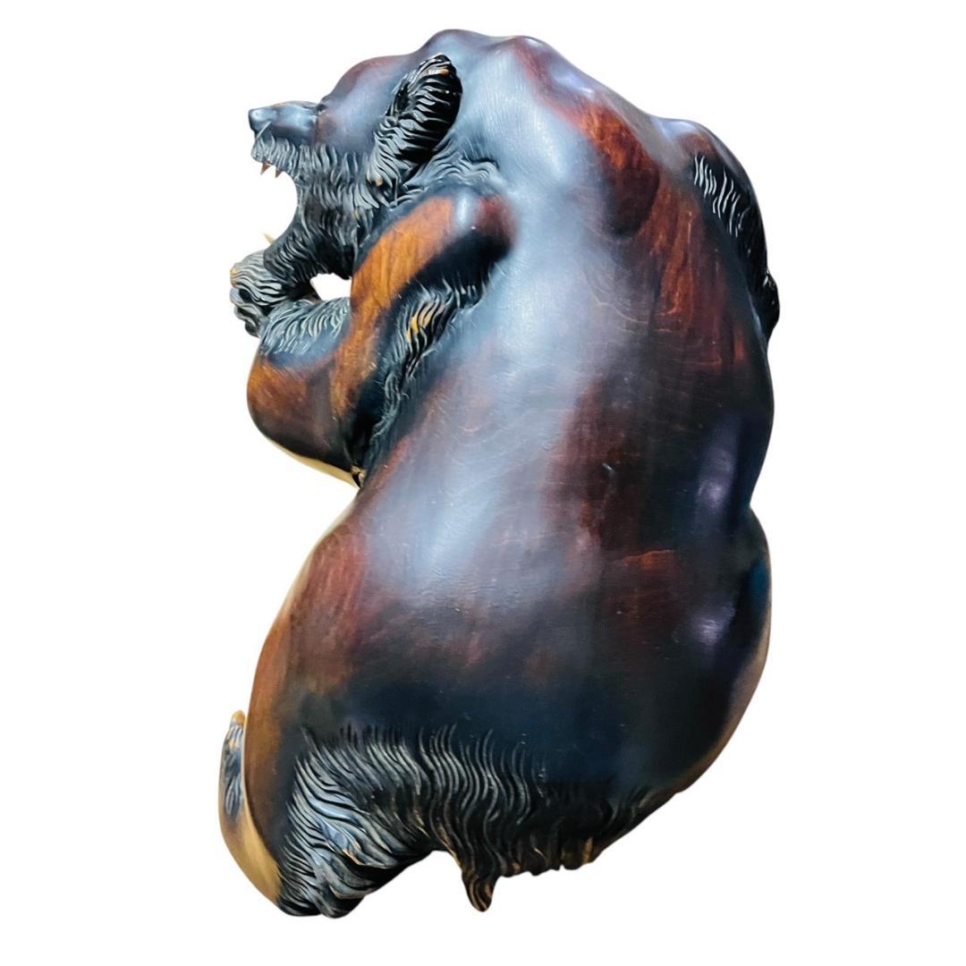 木彫り 熊 成田光雄 伝統工芸 アイヌ 八雲 レリーフ オブジェ