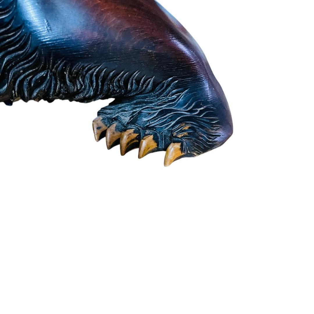 木彫り 熊 成田光雄 伝統工芸 アイヌ 八雲 レリーフ オブジェ