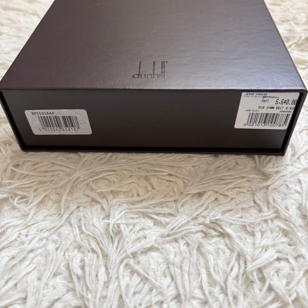 未使用　dunhill スクエアバックル レザーリバーシブルベルト　箱保存袋