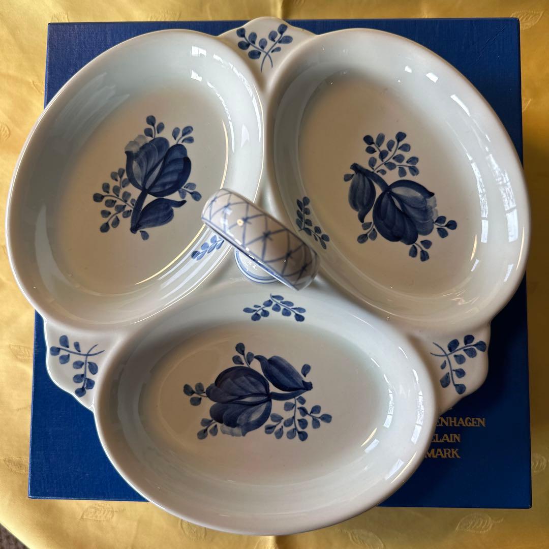 ロイヤルコペンハーゲン　トランクェーバー　3パートディッシュ