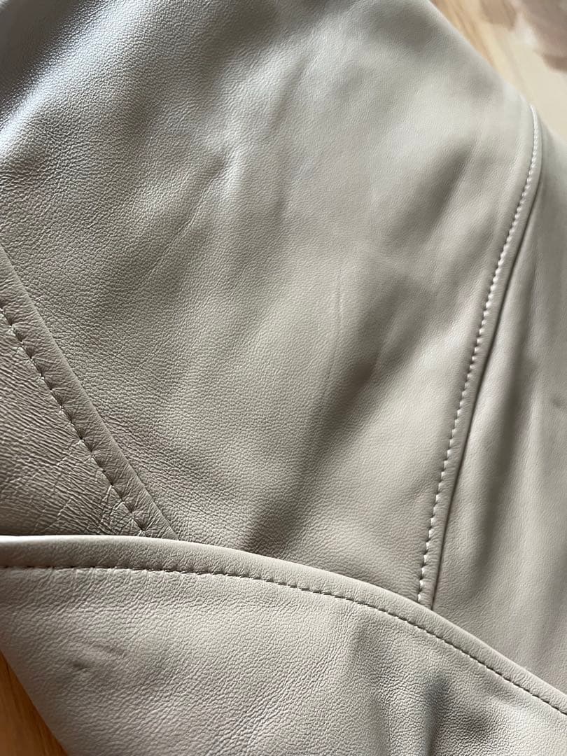 新品未使用23区　ラムレザーダブルライダースジャケット　ベージュ　38