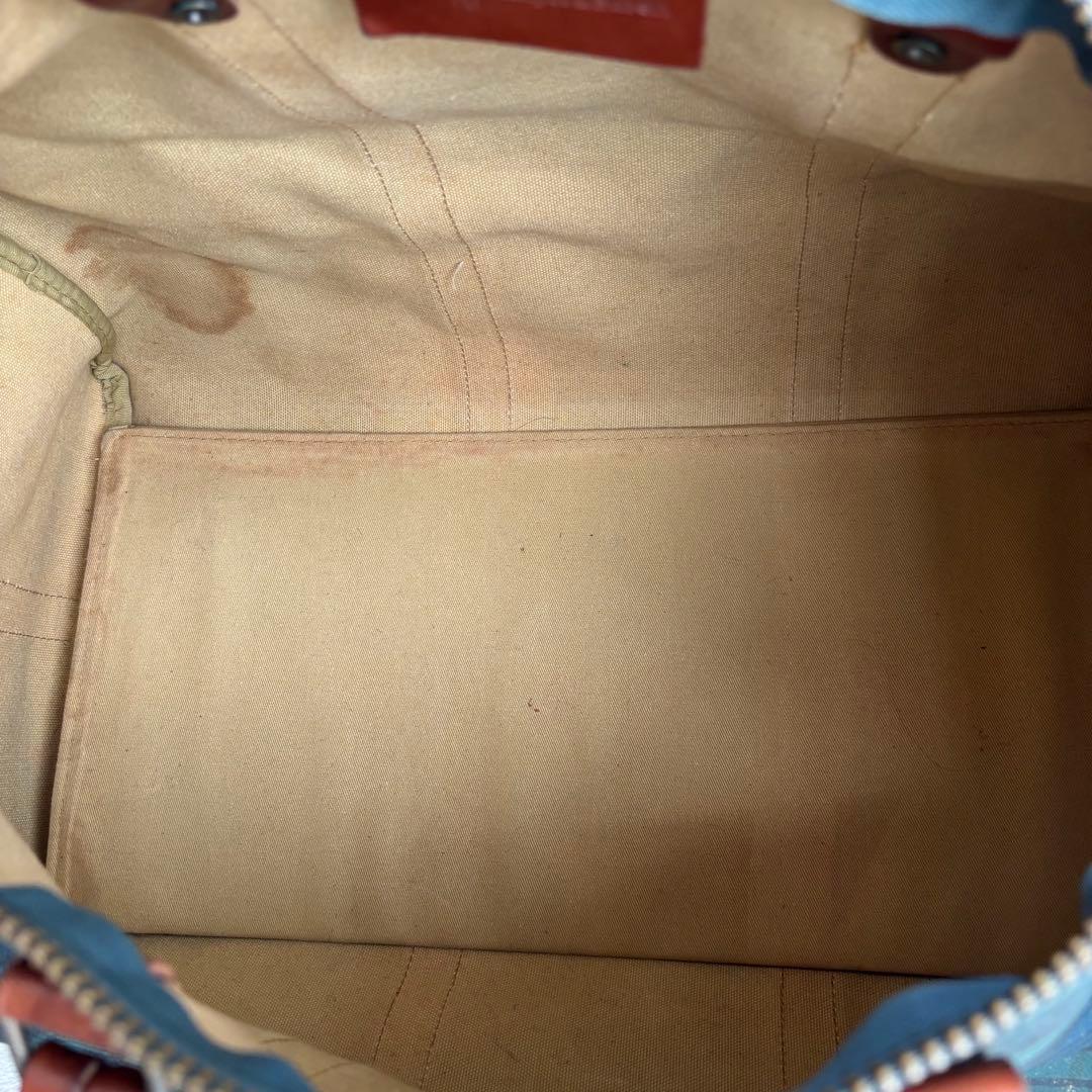 ポロラルフローレン ボストンバッグ 2WAY PVCレザー ブラックウォッチ 緑