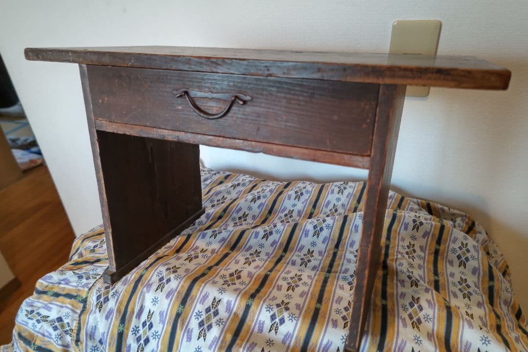 昭和初期の木製の小机、アンティーク