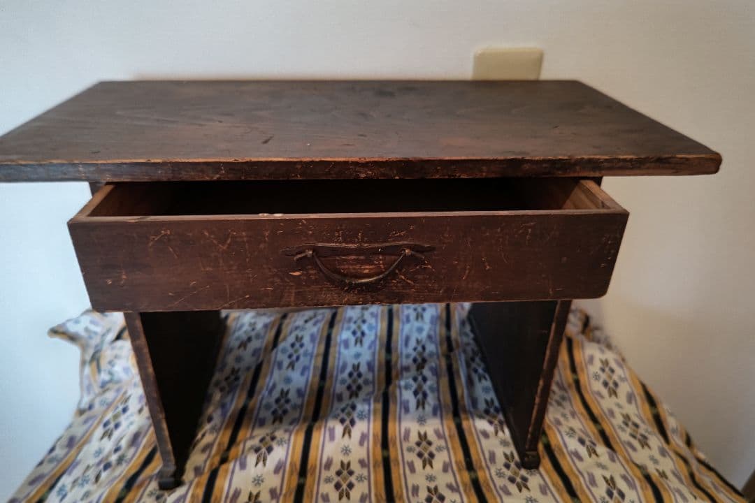 昭和初期の木製の小机、アンティーク