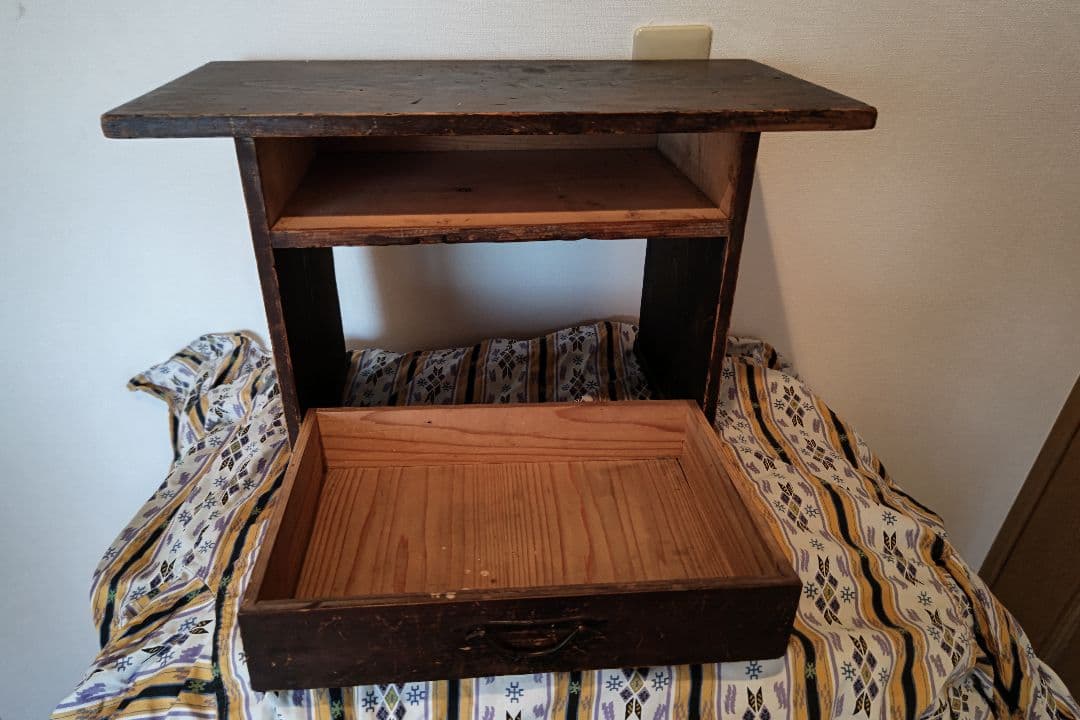 昭和初期の木製の小机、アンティーク