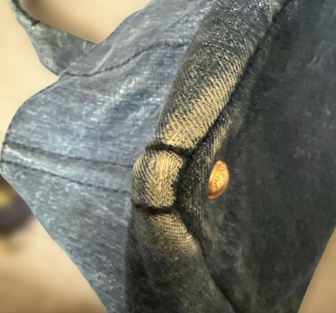 本日お値下げ中❣️PRADA デニム カナパバッグショルダー付❣️角ハンドル破れ無し