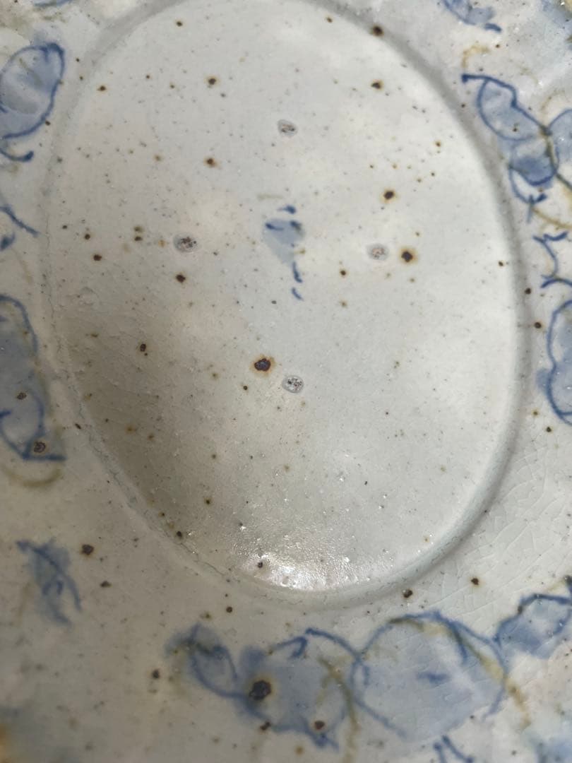 コウホ窯 市野吉記　シノワズリ 輪花皿　楕円　オーバル　パスザバトン　器